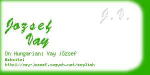 jozsef vay business card